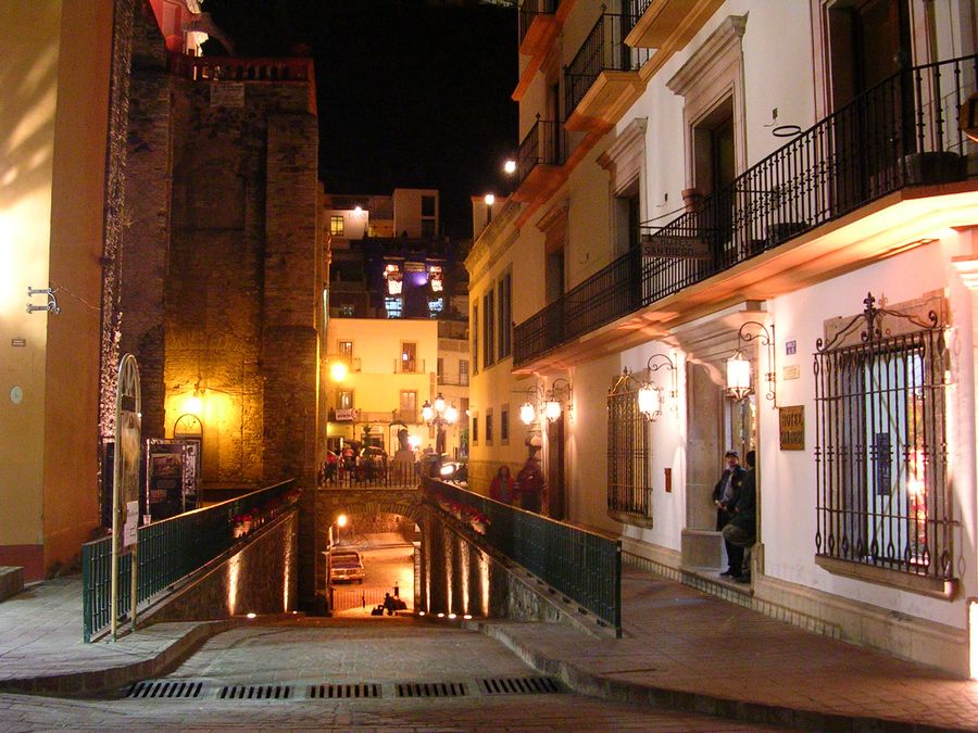 Calle en la ciudad de Guanajuato 