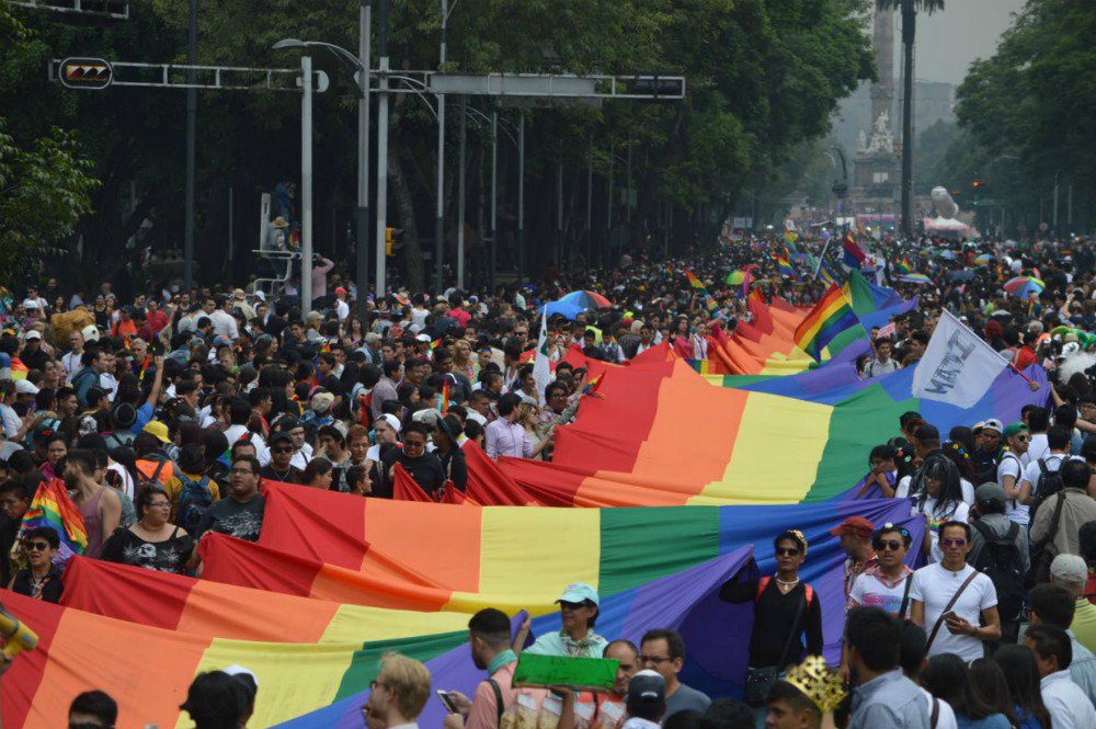 The annual Gay Pride Parade in Mexico City is a huge event every June
